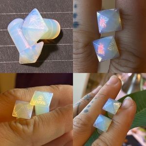 Single Flare Opalite Laser Engraved Flower of Life Plugs (0 gauge)